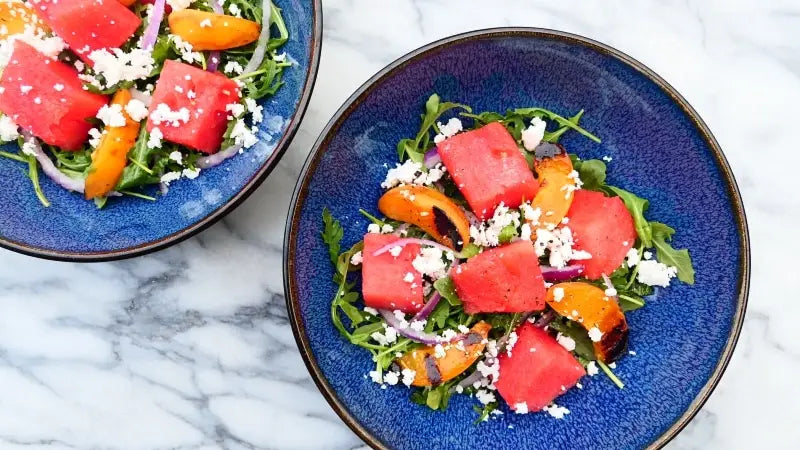 Grilled Apricot, Watermelon & Arugula CBD Summer Salad Recipe
