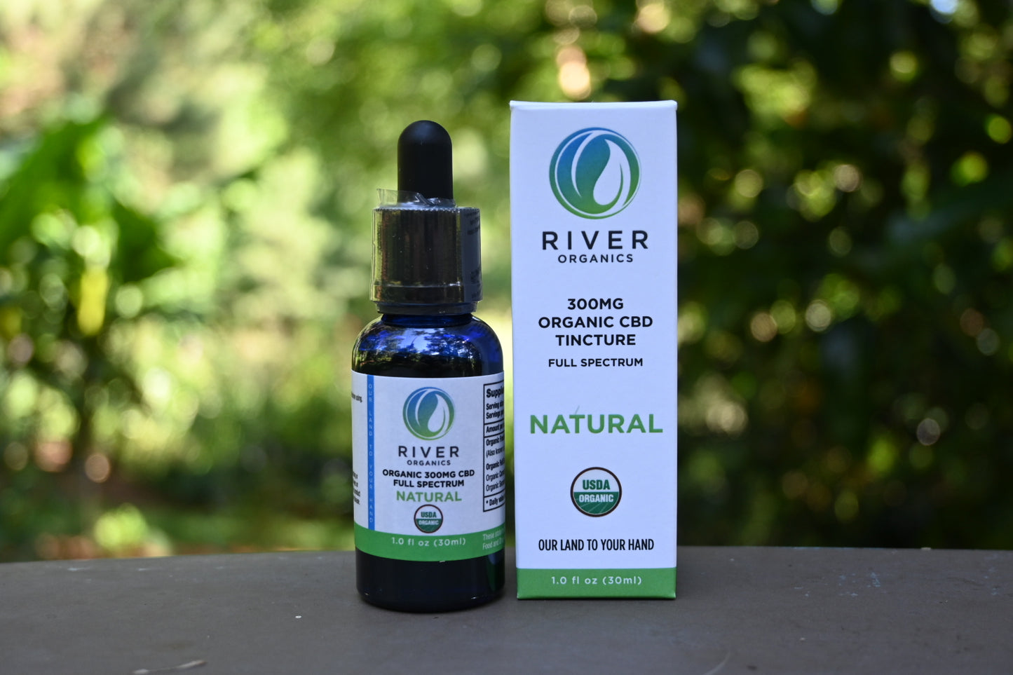 300mg cbd natural tincture in garden