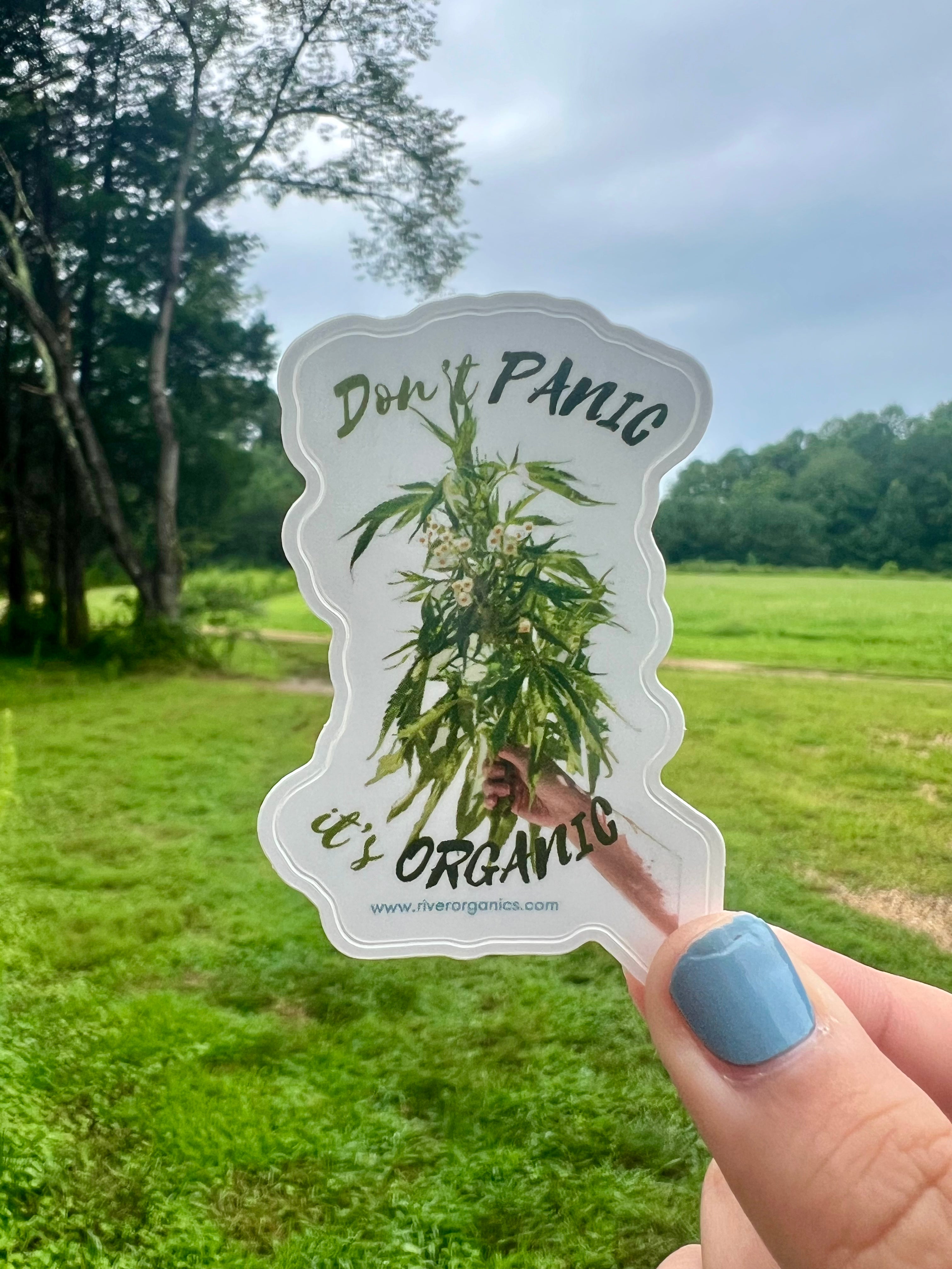 "Don't Panic it's Organic" Sticker