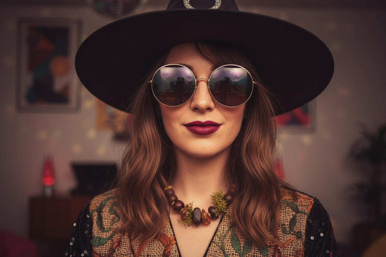 please make her more organic and close up