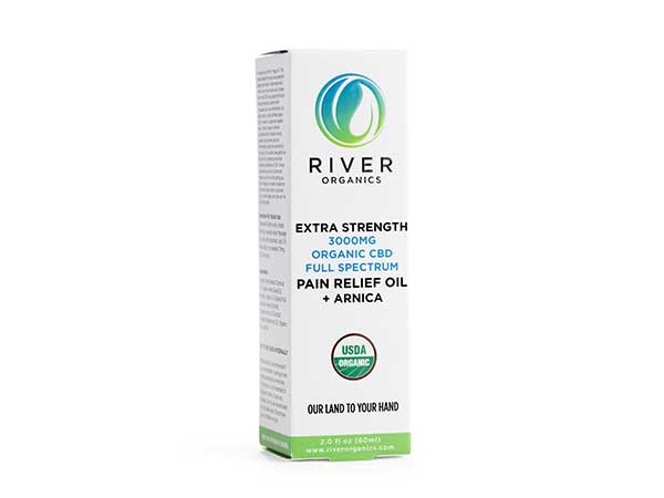 2 oz Extra Strength Pain Relief CBD Oil + Arnica 3000 mg | River Organics